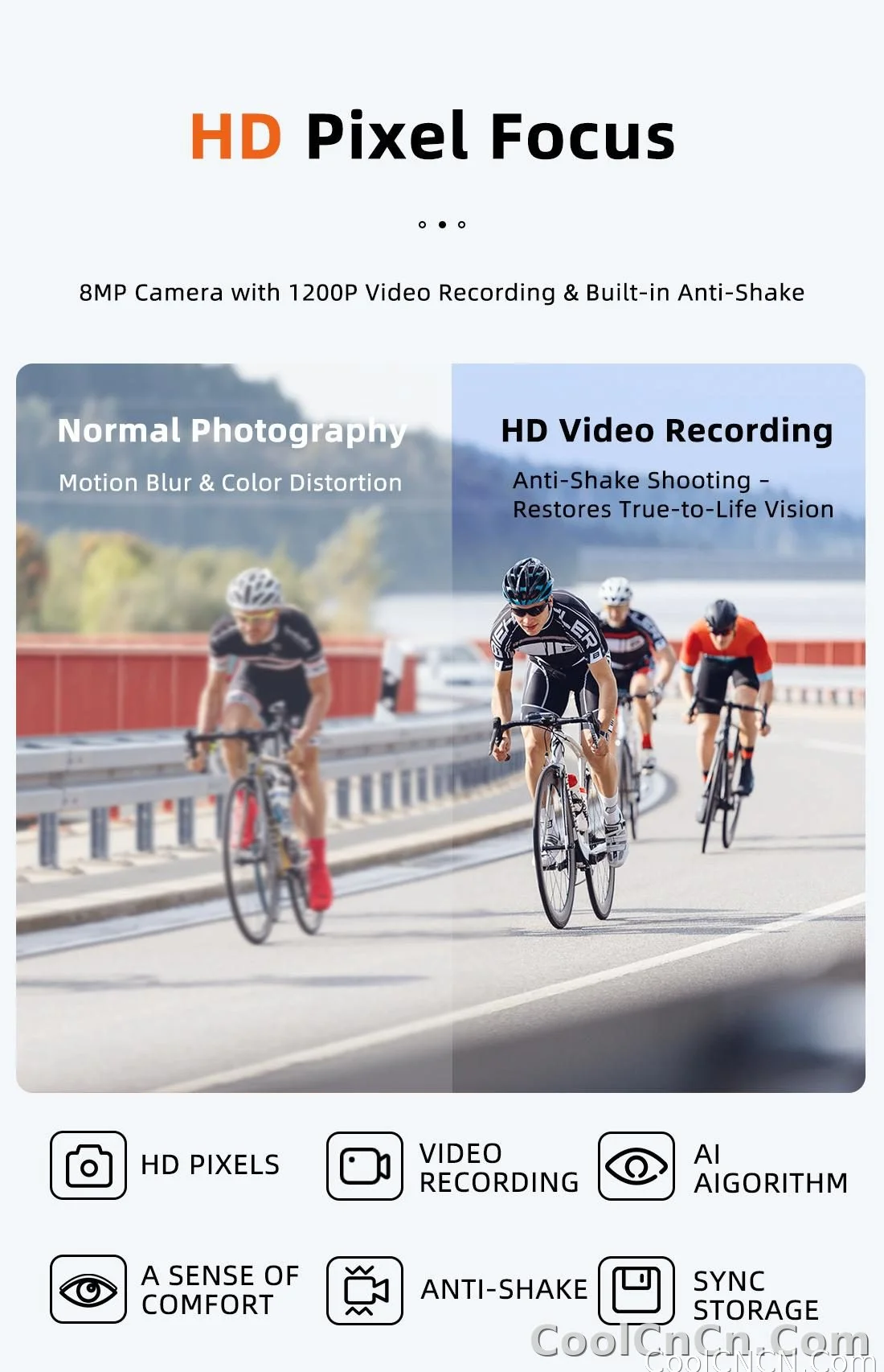 New AI Sports Smart Glasses 8MP Camera 2026 Outdoor Cycling Headphones Touch Control Windproof Bluetooth Translation Sunglasses - detail