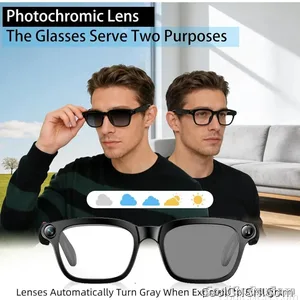 New Business Sports Smart Glasses Men 8MP Anti-shake Camera 100+Language Translation ChatGPT AI Assistant Video POV AI Sunglass - view 7