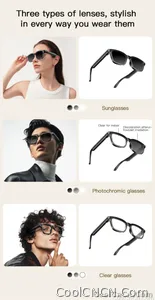 New Business Sports Smart Glasses Men 8MP Anti-shake Camera 100+Language Translation ChatGPT AI Assistant Video POV AI Sunglass - view 20