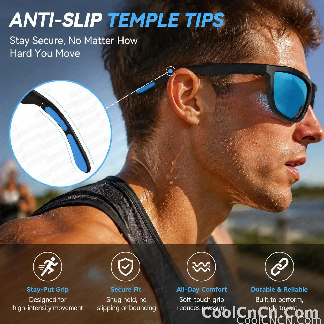 New 2026 Pro Smart Sunglasses Bluetooth AI Voice Assistant Translation HD Audio ENC Dual Mic Touch Color Change IP65 TR90 Frame - detail