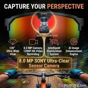 2026 New AI Smart Sports shooting&recording Glasses 800W Camera HD Anti-shake Bicycle Riding Shooting Artifact Windproof Goggles - view 3