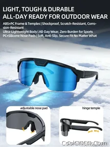 2026 New AI Smart Sports shooting&recording Glasses 800W Camera HD Anti-shake Bicycle Riding Shooting Artifact Windproof Goggles - view 11