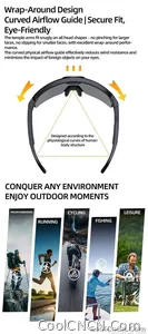2026 New AI Smart Sports shooting&recording Glasses 800W Camera HD Anti-shake Bicycle Riding Shooting Artifact Windproof Goggles - view 12