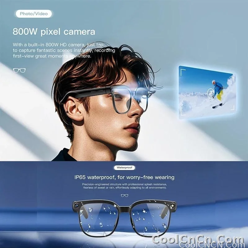 AI Smart Glasses Camera Sunglasses Wireless Bluetooth Touch Call Meeting For Men Real Time Translation Glasses With Camera Music - detail