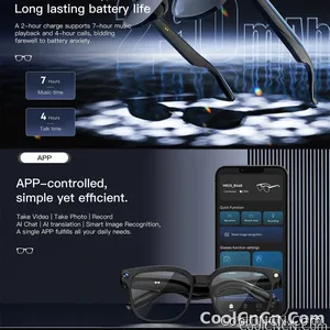 AI Smart Glasses Camera Sunglasses Wireless Bluetooth Touch Call Meeting For Men Real Time Translation Glasses With Camera Music - view 15