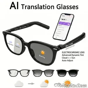 2026 New AI Smart Glasses,AI ChatGPT and Gemini-2.5 with 164 Translations Supported,Bluetooth Glasses for Men Women,Music Playback & Hands-Free Calling,Photochromic Lens,IP67 Waterproof - view 9
