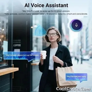 2026 New AI Smart Glasses,AI ChatGPT and Gemini-2.5 with 164 Translations Supported,Bluetooth Glasses for Men Women,Music Playback & Hands-Free Calling,Photochromic Lens,IP67 Waterproof - view 10