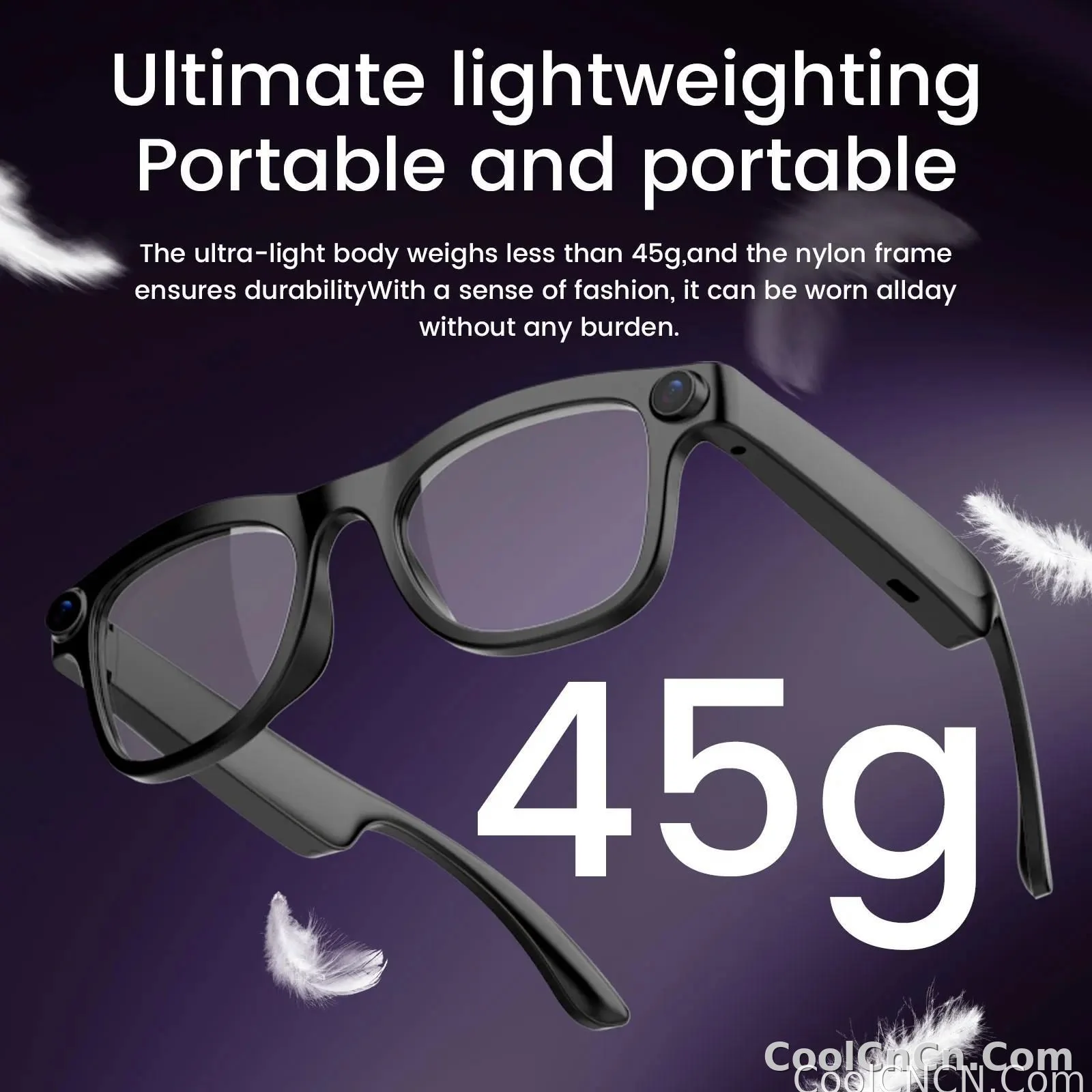 AI smart glasses with 200W pixels, equipped with a camera and video glasses - detail