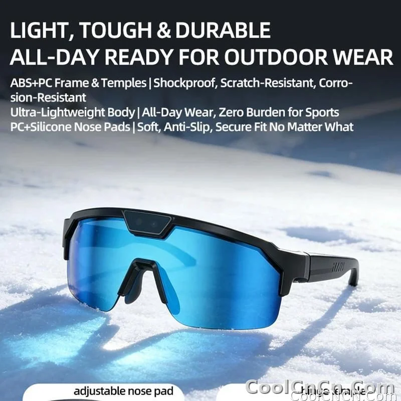 2026 Smart Cycling Glasses Sun Protection Listening to Music Taking Photo and Video AI Translation Voice Assistant Smart Glasses - detail