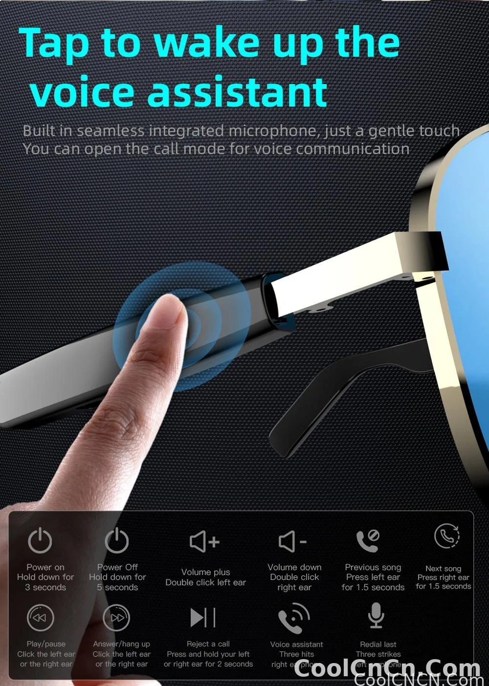 SG13 Smart Eyewear With Immersive Open Ear Audio, Stylish Gradient Frame, Bluetooth 5.4 Wide Compatible With iOS And Android - detail